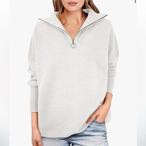 ANRABESS Womens Oversized Zip Sweaters